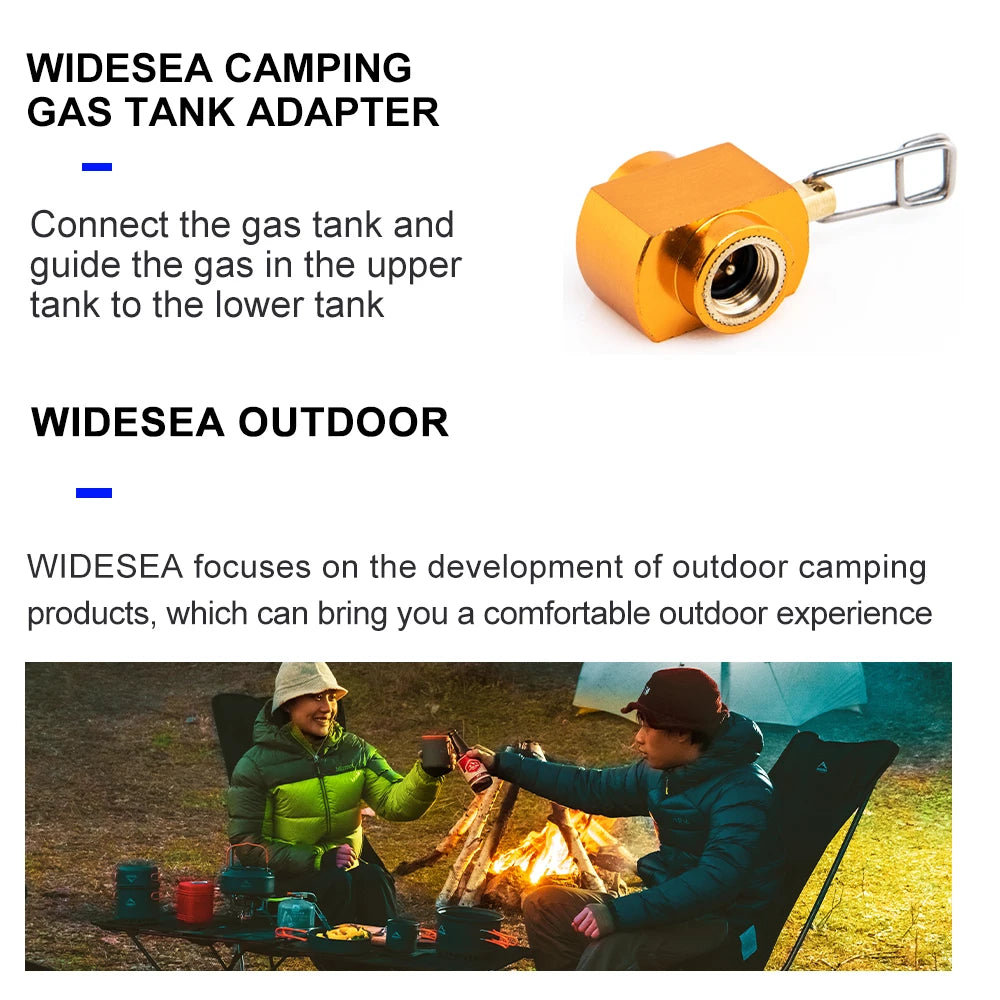 ADAPTADOR RECARGADOR DE GAS WIDESEA | RELLENADOR BOMBONA BUTANO | QUEMADOR SUPERVIVENCIA OUTDOOR