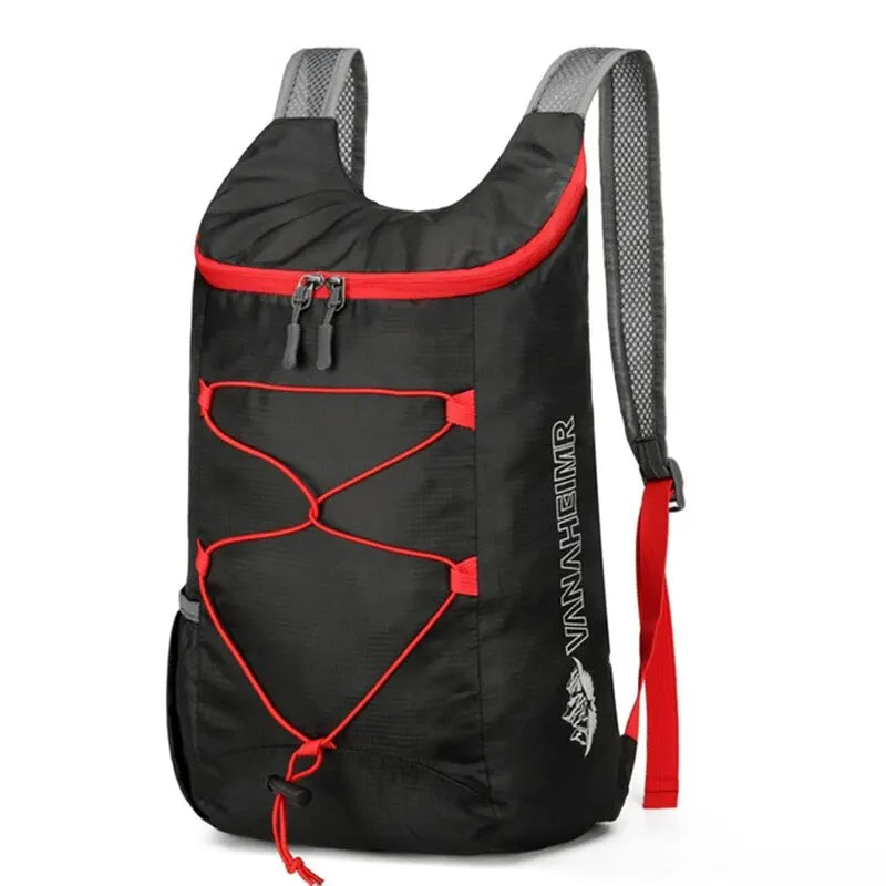 MOCHILA PLEGABLE MULTIFUNCIONAL PARA EXTERIOR - LIGERA, IMPERMEABLE DE NYLON PARA CAMPING, SENDERISMO Y VIAJE