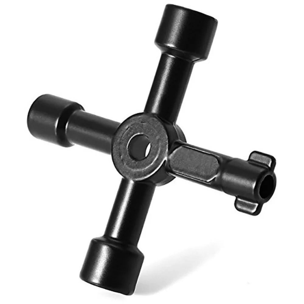 LLAVE CRUZADA MULTIFUNCIÓN 4 EN 1 PARA ELECTRICISTA Y FONTANERO - LLAVE UNIVERSAL CUADRADA Y TRIANGULAR PARA GAS, RADIADOR Y TREN