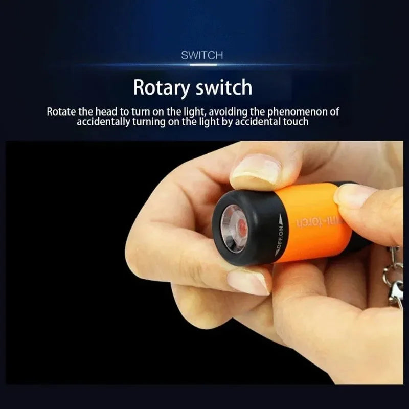 LINTERNA LLAVERO DE BOLSILLO IMPERMEABLE - MINI LED RECARGABLE USB PARA CAMPING, SENDERISMO Y EXTERIOR