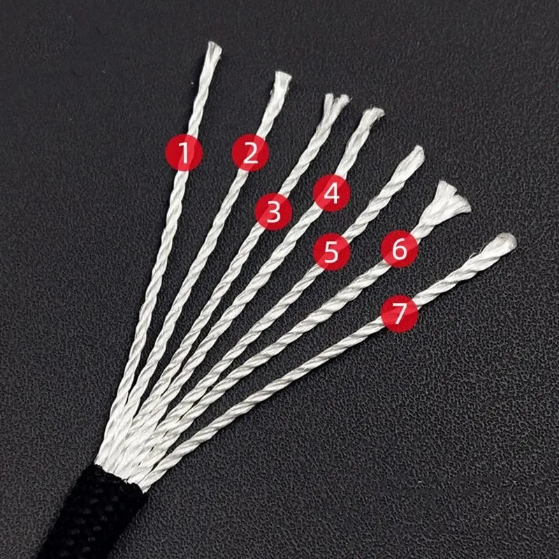 CUERDA PARACORD 550 — 7 NÚCLEOS | 4mm | CAMPING, SENDERISMO Y SUPERVIVENCIA