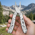 MULTIHERRAMIENTA 14 EN 1 ALICATES PORTÁTILES DE ACERO INOXIDABLE PLEGABLES PARA CAMPING, SENDERISMO, CAZA Y EMERGENCIA AL AIRE LIBRE
