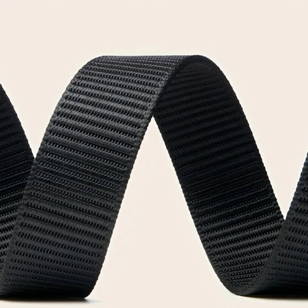 CINTURÓN TÁCTICO DE LONA CON HEBILLA AUTÓMATICA - ESTILO CASUAL MILITAR PARA TRABAJO Y ENTRENAMIENTO AL AIRE LIBRE