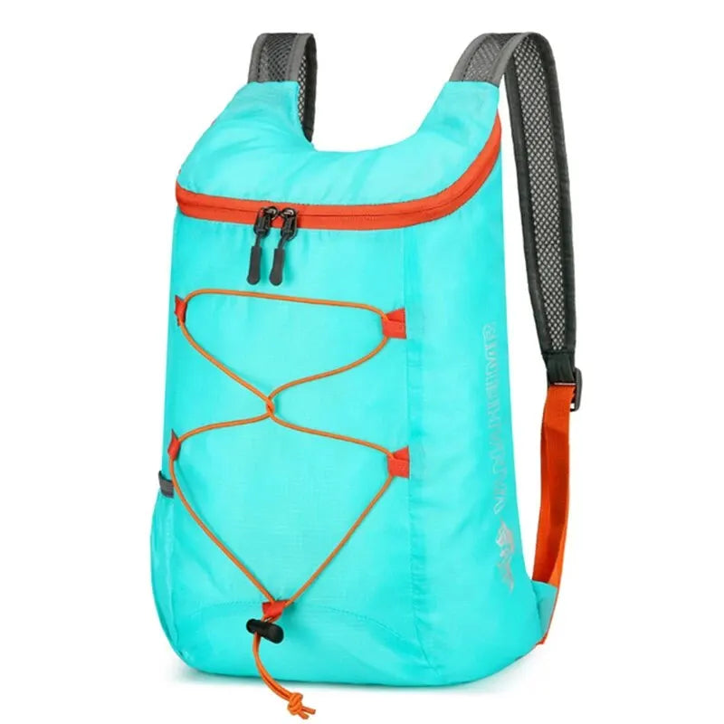 MOCHILA PLEGABLE MULTIFUNCIONAL PARA EXTERIOR - LIGERA, IMPERMEABLE DE NYLON PARA CAMPING, SENDERISMO Y VIAJE