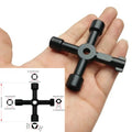 LLAVE CRUZADA MULTIFUNCIÓN 4 EN 1 PARA ELECTRICISTA Y FONTANERO - LLAVE UNIVERSAL CUADRADA Y TRIANGULAR PARA GAS, RADIADOR Y TREN