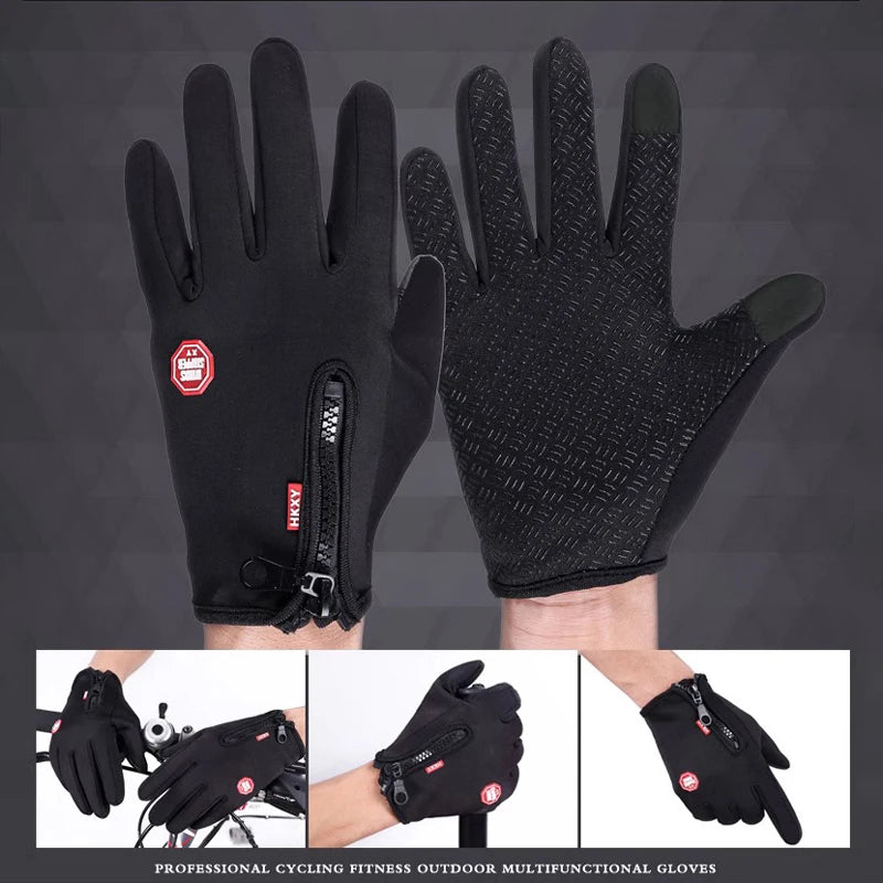 GUANTES TÉRMICOS DE INVIERNO PARA HOMBRE Y MUJER - IMPERMEABLES, PANTALLA TÁCTIL Y APTOS PARA CICLISMO Y ESQUÍ