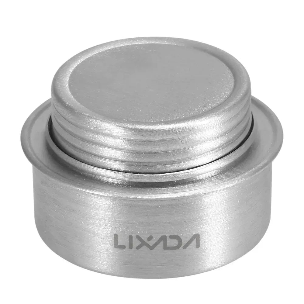 HORNILLO DE ALCOHOL PORTÁTIL MINI DE ALEACIÓN DE ALUMINIO CON TAPA - COCINA DE CAMPING, SENDERISMO Y MOCHILERO AL AIRE LIBRE