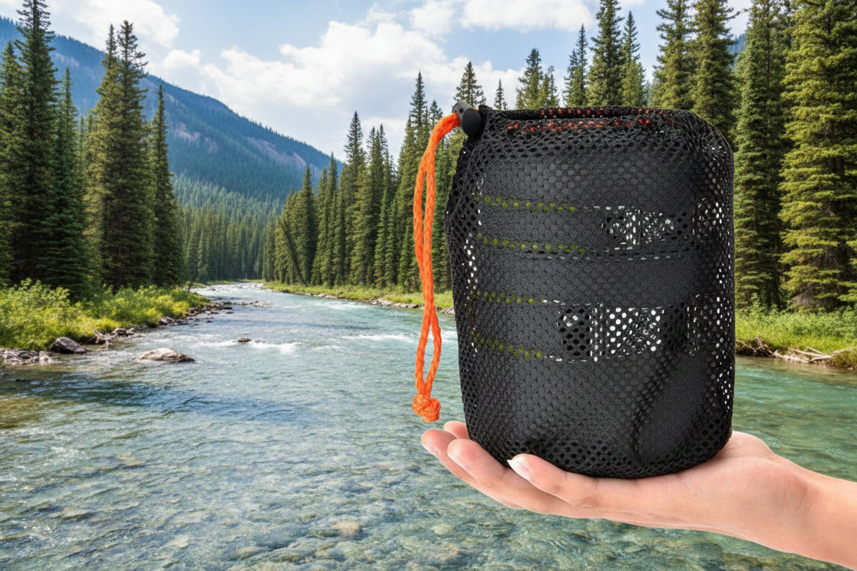 KIT DE COCINA PARA CAMPING - JUEGO DE OLLAS ULTRALIGERAS PARA SENDERISMO, TREKKING, PESCA Y MONTAÑISMO