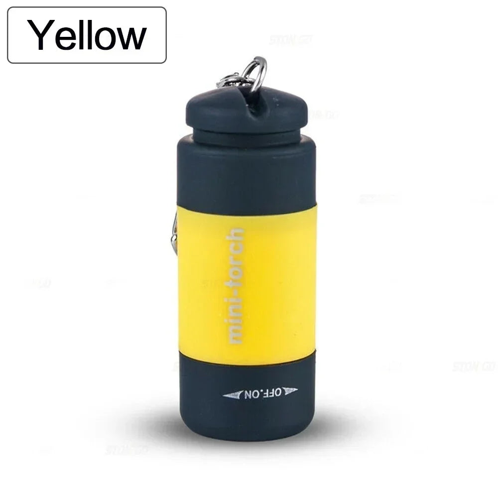 LINTERNA LLAVERO DE BOLSILLO IMPERMEABLE - MINI LED RECARGABLE USB PARA CAMPING, SENDERISMO Y EXTERIOR