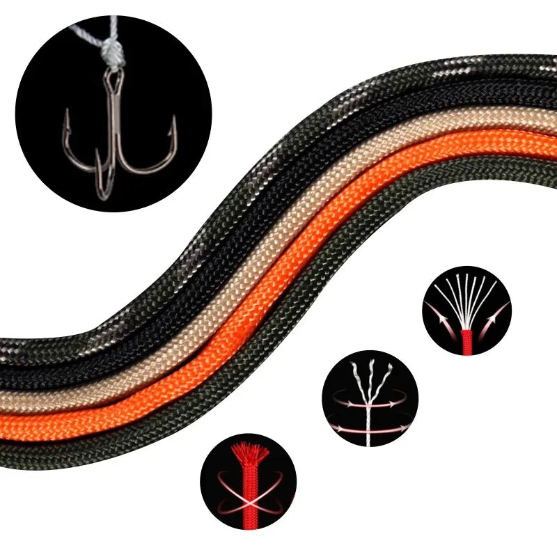 CUERDA PARACORD 550 — 7 NÚCLEOS | 4mm | CAMPING, SENDERISMO Y SUPERVIVENCIA