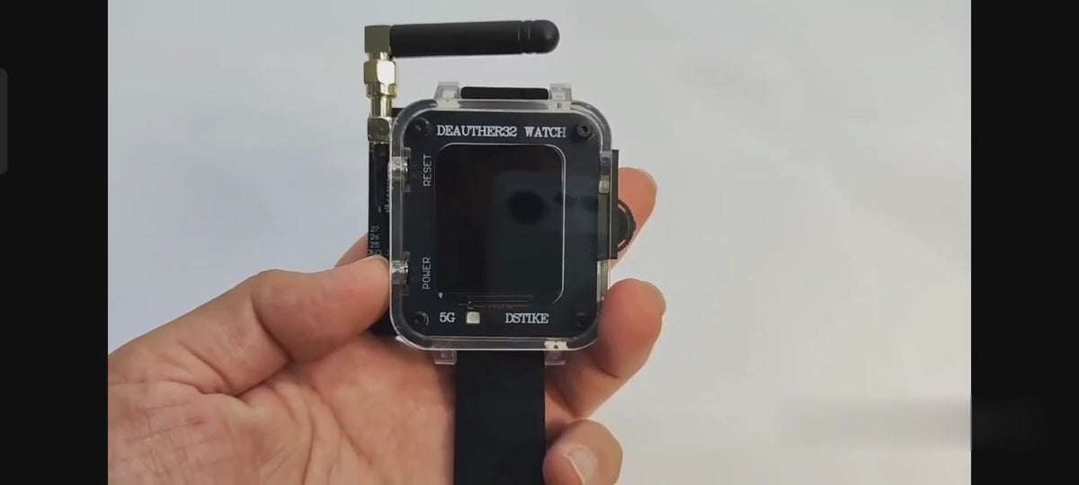 DSTIKE DEAUTHER 32 WATCH MAX GPIO - RELOJ INTELIGENTE - HERRAMIENTA PROFESIONAL DE AUDITORÍA WIFI Y SEGURIDAD DE REDES INALÁMBRICAS - SMARTWATCH HACKING ESP32