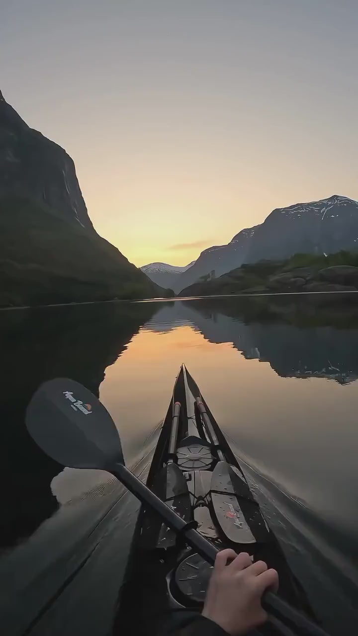 REMO DE KAYAK DE FIBRA DE CARBONO COMPLETO – DOBLE PALA ULTRALIGERO PARA KAYAK, SURF Y PESCA